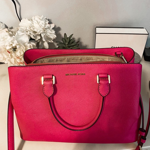 Hot Pink Michael Kors Purse - Picture 3 of 10